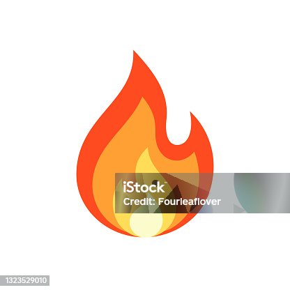 istock Fire vector isolated 1323529010