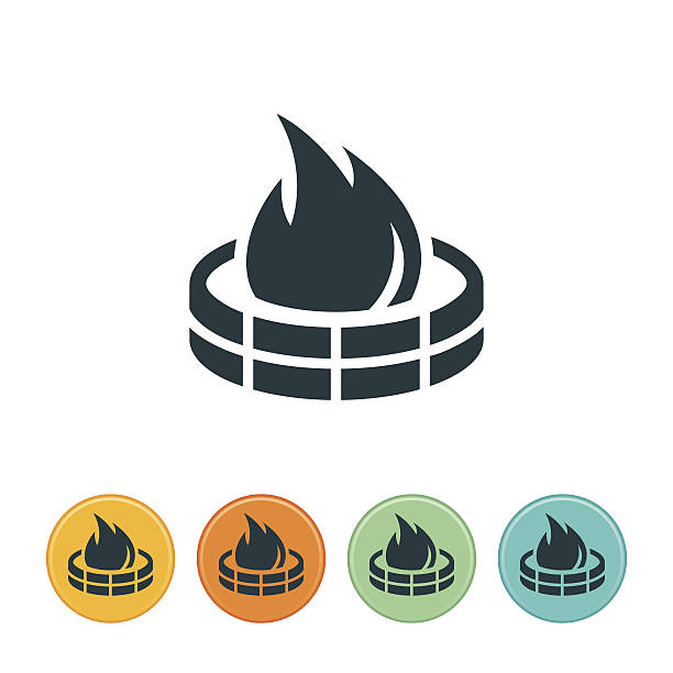 Firepit Icon Firepit icon. File Type - EPS 10 fire pit stock illustrations
