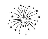 istock Fireworks display on white 956939236