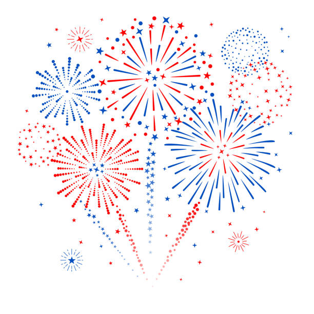 illustrazioni stock, clip art, cartoni animati e icone di tendenza di illustrazione stock di fireworks display - fireworks