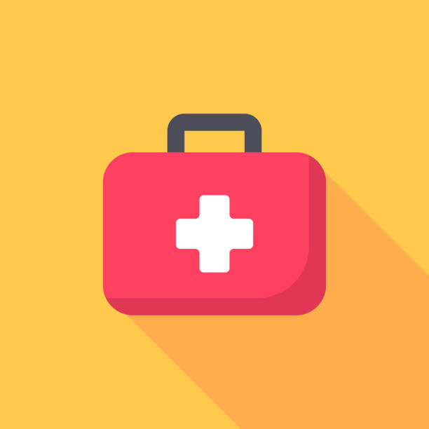First Aid Kit Flat Icon. Pixel Perfect. For Mobile and Web. First Aid Kit Flat Icon. first aid stock illustrations