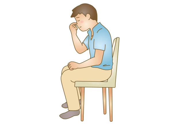 First Aid person nose bleeding stock illustrations