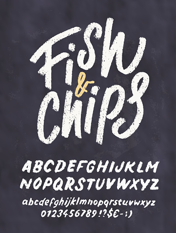 Fish and Chips. Menu template.