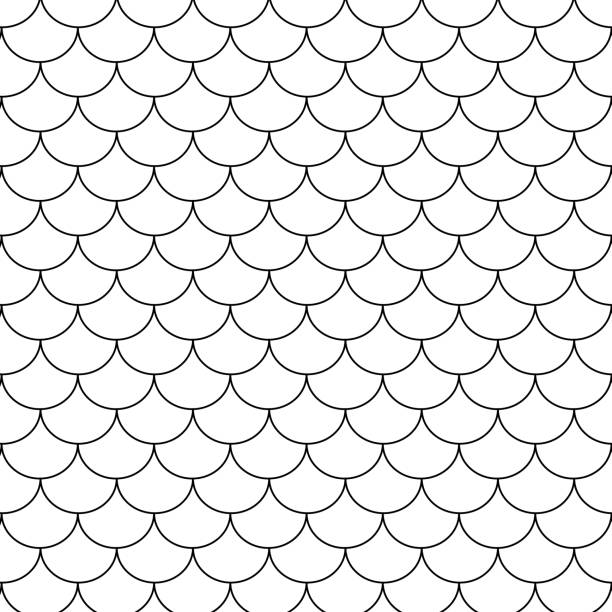 Fish scales seamless pattern. Abstract Fish background. Fish scales seamless pattern. Abstract Fish background. Vector illustration EPS10. simple fish drawings stock illustrations