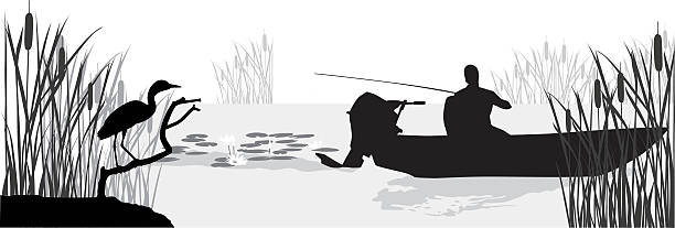 Download Fishing Boat Silhouette Back Lit Outline Illustrations ...
