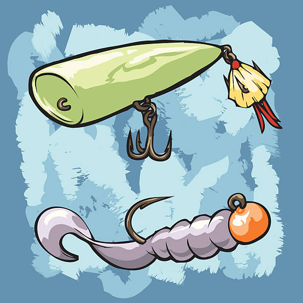 Fishing Lures vector art illustration
