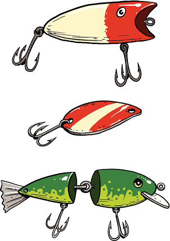 Fishing Lures Stock Illustration - Download Image Now - iStock