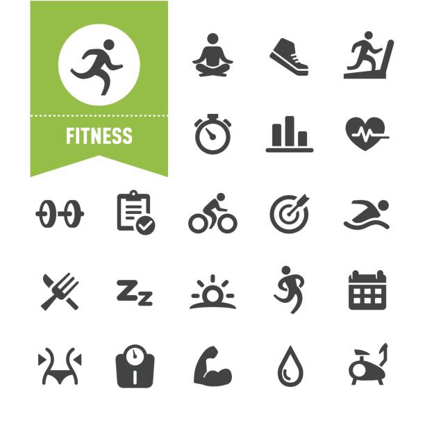 Fitness Icons - Special Series Fitness Icons yoga icons stock illustrations
