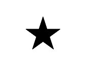 Five Point Star vector icon. Isolated Gold Star, rating flat symbol - Vector