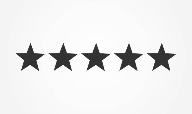 Five stars rating icon Five stars rating icon. Vector illustration vector stock illustrations