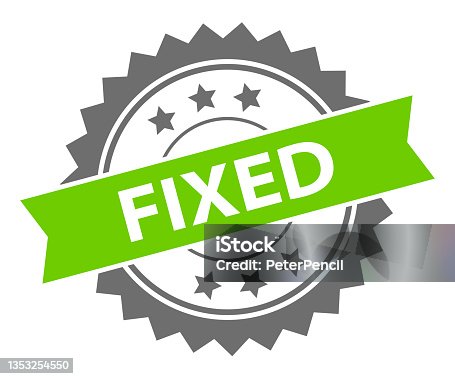 istock Fixed - Stamp, Imprint, Seal Template. Grunge Effect. Vector Stock Illustration 1353254550