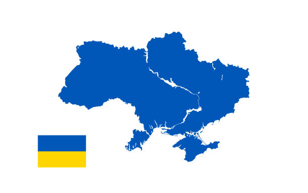 ilustrações de stock, clip art, desenhos animados e ícones de flag and map of ukraine. - kharkiv