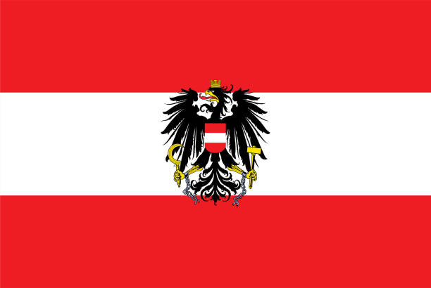 flag Austria close up flag of Austria austria stock illustrations