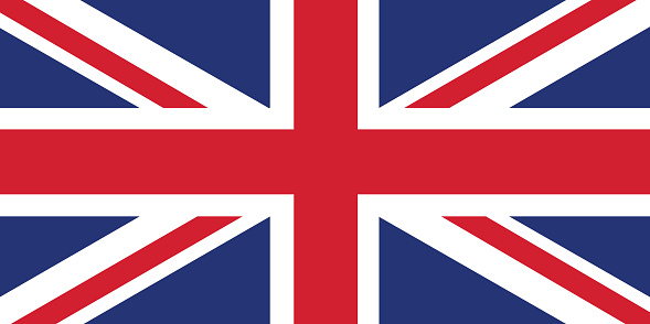 UK Flag illustration,textured background, Symbols of UK - Vector illustration