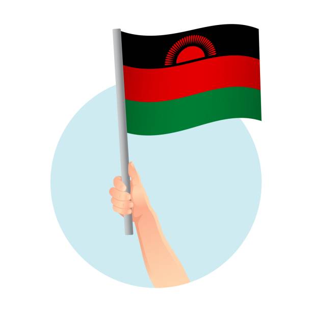 Malawi 2010 to 2012 Small Hand Waving Flag 