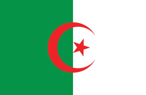 flagge von algerien  - ferrari stock-grafiken, -clipart, -cartoons und -symbole