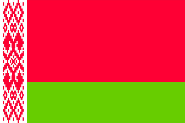 벨로루시의 국기 - 벨라루스 stock illustrations