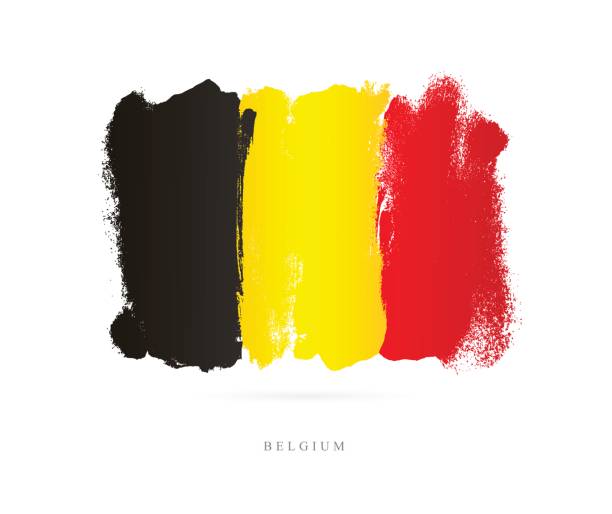 ilustrações de stock, clip art, desenhos animados e ícones de flag of belgium. vector illustration - belgium