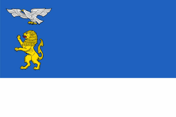 flaga biełgorodu w federacji rosyjskiej - belgorod stock illustrations