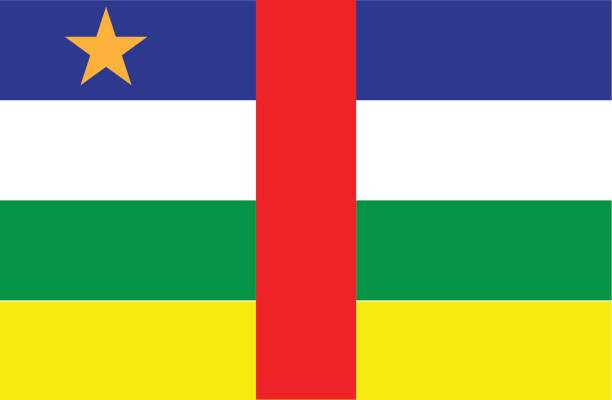 flagge der zentralafrikanischen republik  - ferrari stock-grafiken, -clipart, -cartoons und -symbole