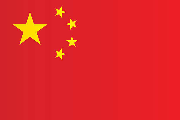 Flag of China  china stock illustrations