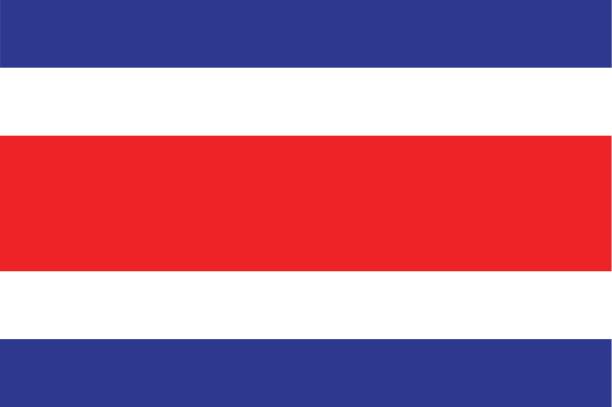 flagge von costa rica - ferrari stock-grafiken, -clipart, -cartoons und -symbole