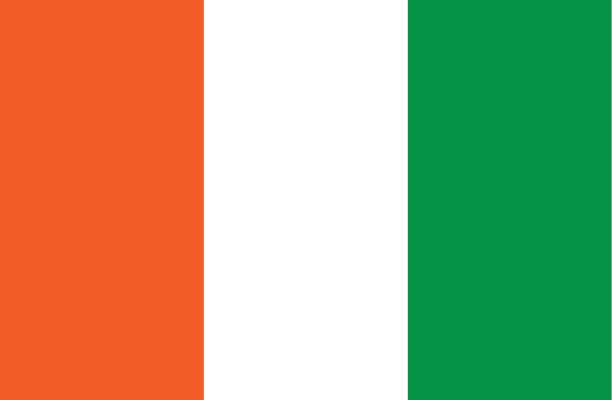 flagge der republik côte d'ivoire - ferrari stock-grafiken, -clipart, -cartoons und -symbole