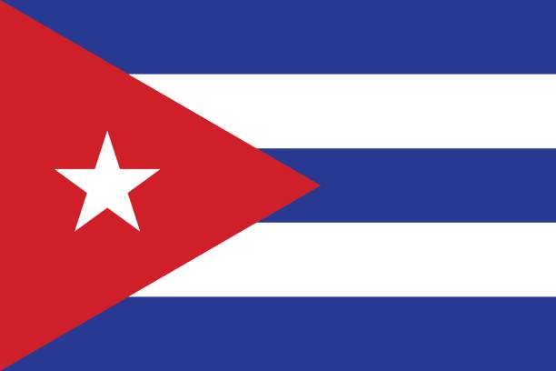 flaga kuby - cuba stock illustrations