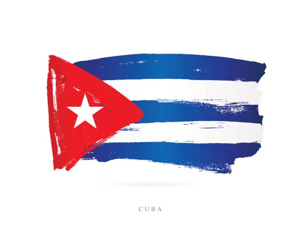 flaga kuby. ilustracja wektorowa - cuba stock illustrations