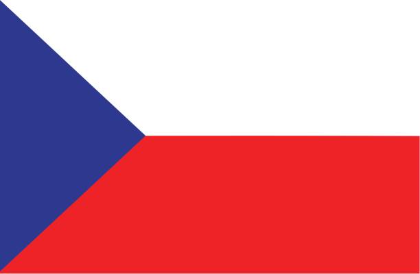 flagge der tschechischen republik  - ferrari stock-grafiken, -clipart, -cartoons und -symbole