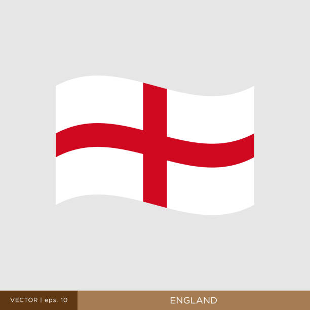 bildbanksillustrationer, clip art samt tecknat material och ikoner med flagga av england vector stock illustration formgivningsmall. - english flag