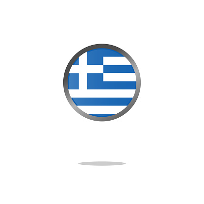 Greek Flag Greece Sign 2 Ring Neon Clock 