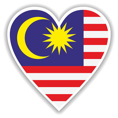 bendera malaysia love hitam putih - Diana Fraser