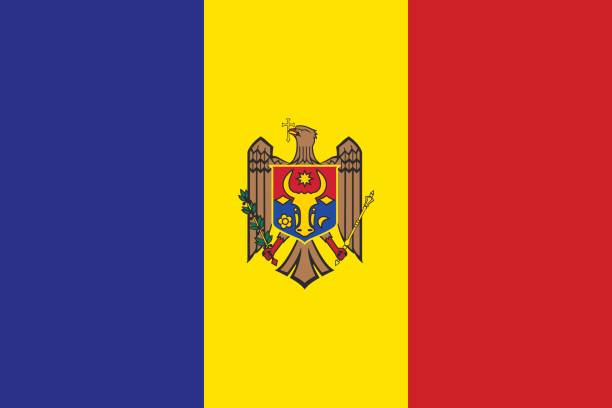 Flag of Moldova Flag of Moldova moldova stock illustrations
