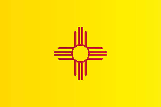 Flag of New Mexico Flag of New Mexico new mexico stock illustrations