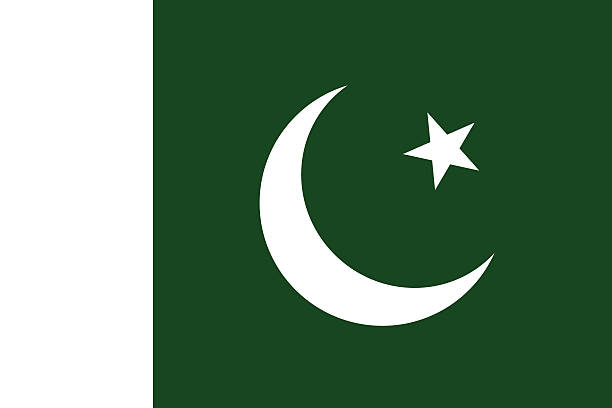 Flag of Pakistan Parcham-e-Sitāra-o-Hilāl (Flag of the Crescent and Star), Proportion 2:3, Flag of Pakistan pakistan flag stock illustrations
