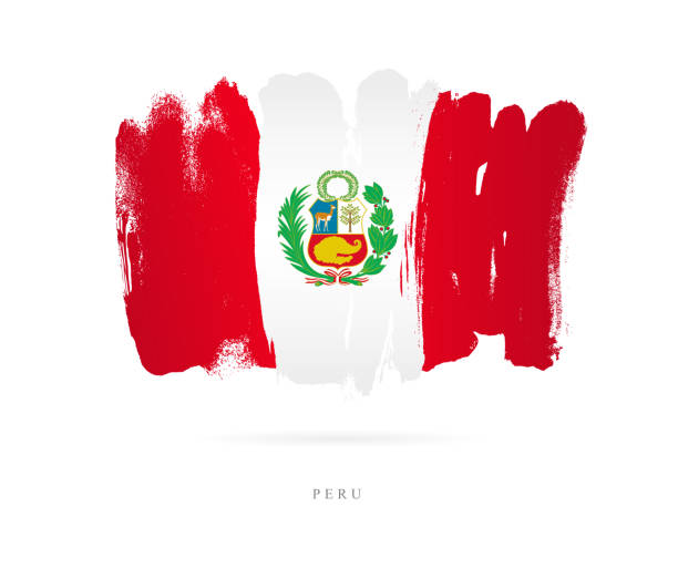 秘魯的國旗。向量插圖 - peru 幅插畫檔、美工圖案、卡通及圖標