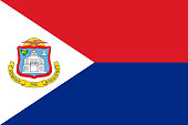 Flag of Sint Maarten. Vector illustration. World flag