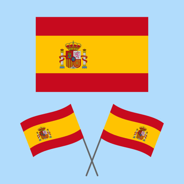 Flag of Spain vector stock, Espana Flag of Spain vector stock La Liga stock illustrations