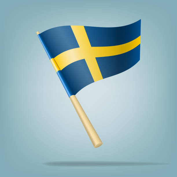 bildbanksillustrationer, clip art samt tecknat material och ikoner med flag of sweden. vector illustration - val sverige