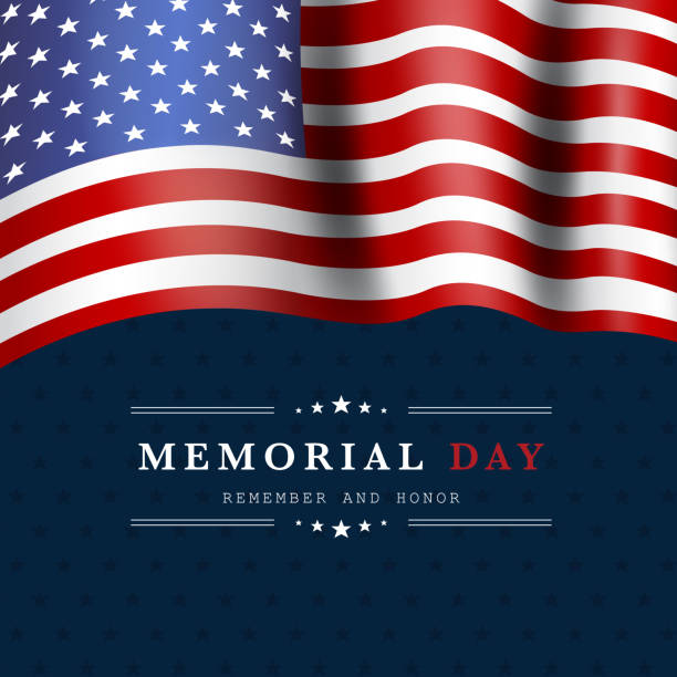 amerika birleşik devletleri bayrağı. yıldızlar ve şeritler tasarımı - memorial day stock illustrations