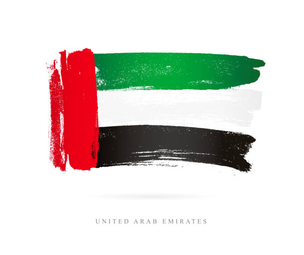 flaga zjednoczonych emiratów arabskich - uae flag stock illustrations