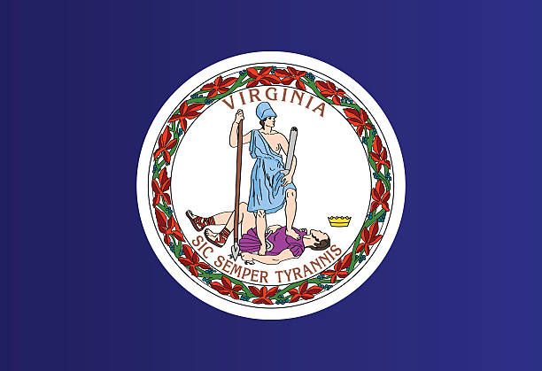 Flag of Virginia Flag of Virginia virginia us state stock illustrations