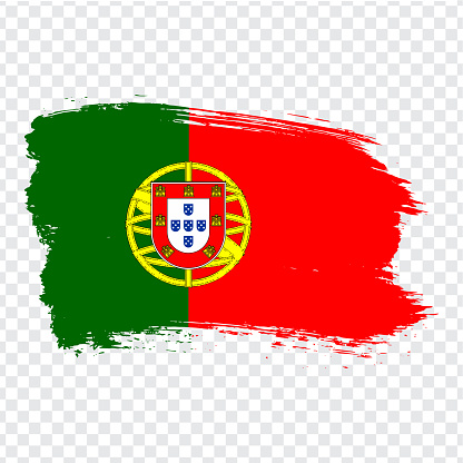 Drapeau Portugal De Coups De Pinceau Drapeau République Portugaise Sur