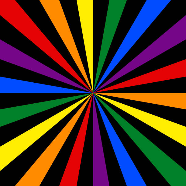 LGBT flag. Rainbow background. Abstract sunburst or sunbeams pattern for use in LGBTQI Pride Event, LGBT Pride Month, Gay Pride Symbol. LGBT flag. Rainbow background. Abstract sunburst or sunbeams pattern for use in LGBTQI Pride Event, LGBT Pride Month, Gay Pride Symbol. Design graphic element is saved as a vector illustration. nyc pride parade stock illustrations