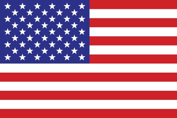 미국 플래깅 - american flag stock illustrations