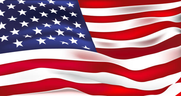 美國國旗向量。星星和條紋。舊榮耀 - 美國國旗 插圖 幅插畫檔、美工圖案、卡通及圖標