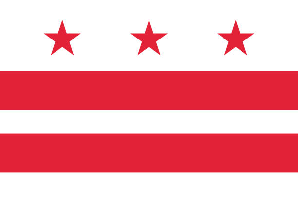 Flag Washington DC vector art illustration