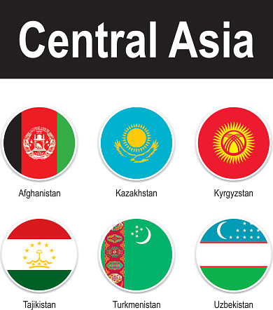 中央アジアの旗 - イラスト素材...