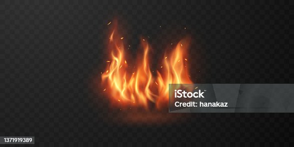 istock flame background on a transparent background that can be separated vector illustration 1371919389